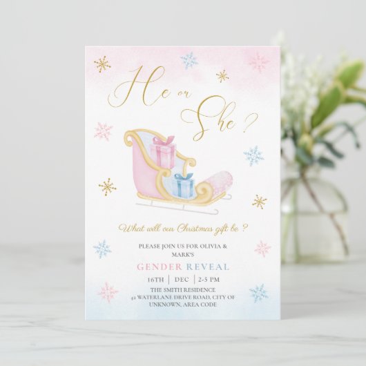 Sinterklare kerstcadeautjes kaart (Staand voorkant)