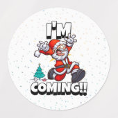 Sinterklare kerstdagen, Humor Quote Holiday Labels (Design 1)