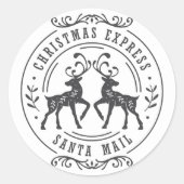 Sinterklare kerstExpress Santa Mail voor kinderen Ronde Sticker (Voorkant)