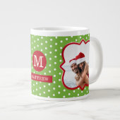 Sinterklare kerstfoto-monogram voor Kerstmis Grote Koffiekop (Voorkant rechts)