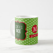 Sinterklare kerstfoto-monogram voor Kerstmis Mok (Voorkant links)