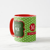 Sinterklare kerstfoto-monogram voor Kerstmis Mok (Voorkant links)