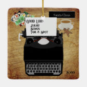 Sinterklare  kerstkaartenmaker voor kerstmis met G Keramisch Ornament (Achterkant)