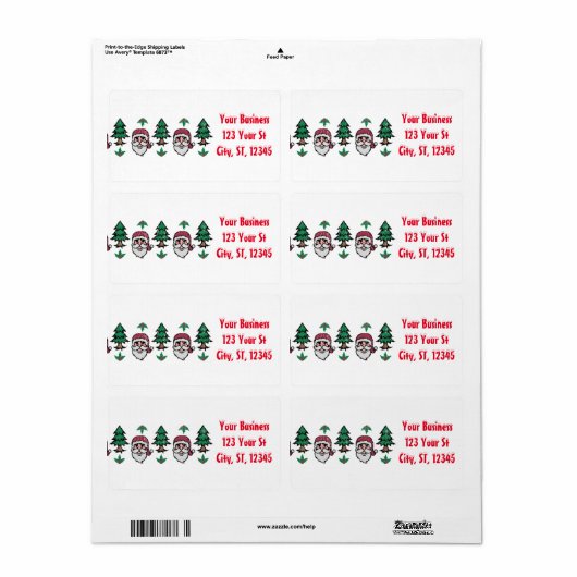 Sinterklare kerstkerstbeker Thunder_Cove Etiket (Full Sheet)