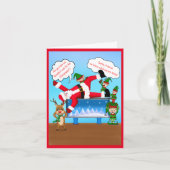 Sinterklare kerstman en Elves Holida Feestdagen Kaart (Voorkant)
