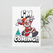 Sinterklare kerstmis, Humor-feestdag 2022 Feestdagenkaart (Staand voorkant)