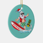 Sinterklare kerstmis in kerstmis keramisch ornament (Rechts)