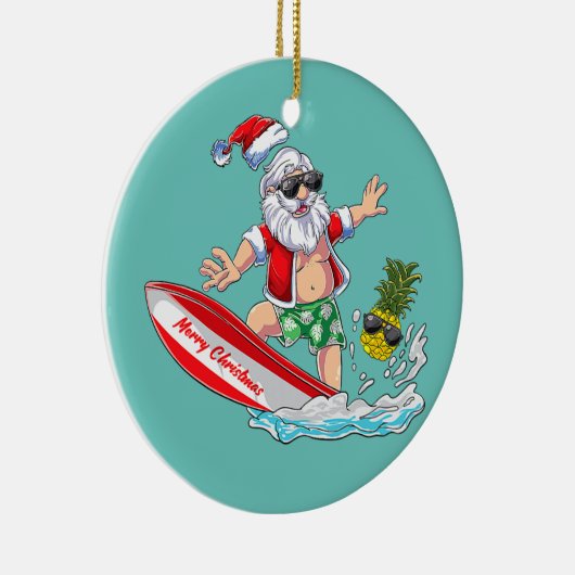 Sinterklare kerstmis in kerstmis keramisch ornament (Rechts)