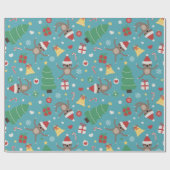 Sinterklare kerstpatronen cadeaupapier (Vlak)