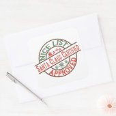 Sinterklare lijst goedgekeurd woord kerst vierkante sticker (Envelop)