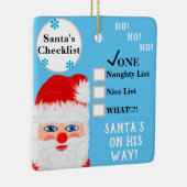 Sinterklare Naughty-lijstnaam Keramisch Ornament (Rechts)