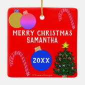 Sinterklare Naughty-lijstnaam Keramisch Ornament (Achterkant)