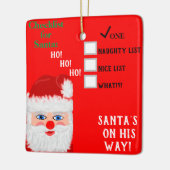 Sinterklare Naughty-lijstnaam Keramisch Ornament (Links)