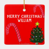 Sinterklare Naughty-lijstnaam Keramisch Ornament (Achterkant)