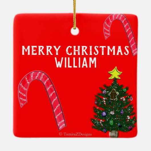 Sinterklare Naughty-lijstnaam Keramisch Ornament (Achterkant)