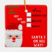 Sinterklare Naughty-lijstnaam Keramisch Ornament (Voorkant)