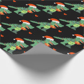Sinterklare T-Rex-kerstpapier voor snelle kerstkaa Cadeaupapier (Hoek)