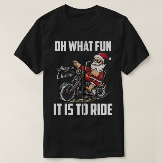 Sinterklas motorfiets Bike Cool Biker Chri T-shirt (Design voorkant)