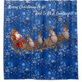 Sinterklasje met kerstbal en met kerstbal douchegordijn (Voorkant)