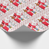 Sinterklasnaam Kinderen personaliseren kerstmis Cadeaupapier (Hoek)