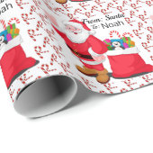 Sinterklasnaam Kinderen personaliseren kerstmis Cadeaupapier (Rol Hoek)