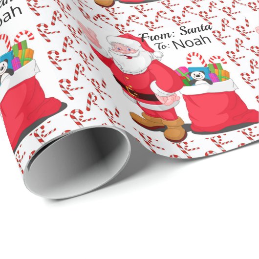 Sinterklasnaam Kinderen personaliseren kerstmis Cadeaupapier (Rol Hoek)