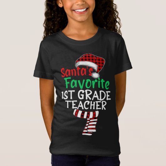 Sinterkleraar Xmas Santa Red, favoriete eerste kla T-shirt (Voorkant)