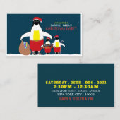 Sinterkletjes, kerstfeest Ticket Informatiekaartje (Voorkant / Achterkant)