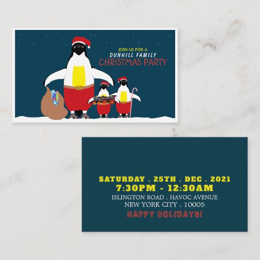 Sinterkletjes, kerstfeest Ticket Informatiekaartje (Voorkant / Achterkant)