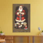 Sinterkletsen stoppen met Nutkraker Canvas Afdruk (Insitu (Woonkamer))