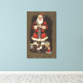 Sinterkletsen stoppen met Nutkraker Canvas Afdruk (Insitu (Houten vloer))