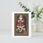 Sinterkletsen stoppen met Nutkraker Feestdagenkaart (Staand voorkant)