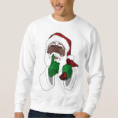 Sinterkletskruid Zwarte Santa Sweatshirts Trui (Voorkant)