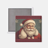 Sinterkleurige en traditionele kerstman magneet (Voorkant / Achterkant)