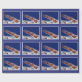 Sinterklon zijn sleigh cadeaupapier (Vlak)