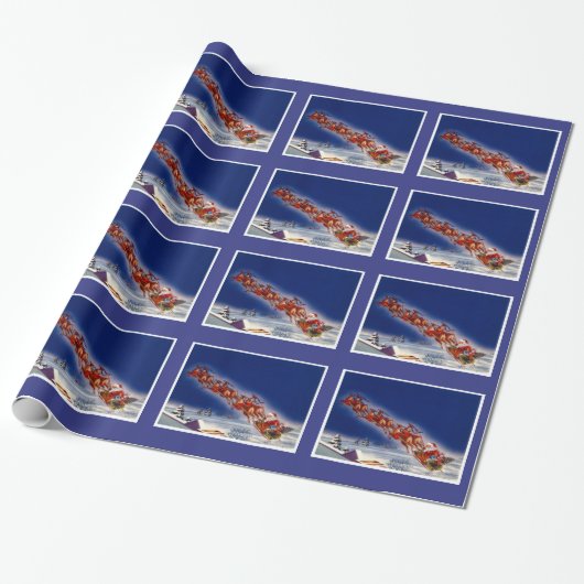 Sinterklon zijn sleigh cadeaupapier (Uitgerold)