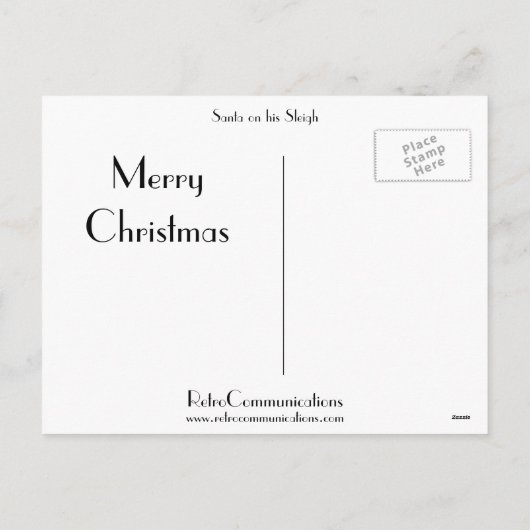 Sinterklon zijn sleigh feestdagenkaart (Achterkant)