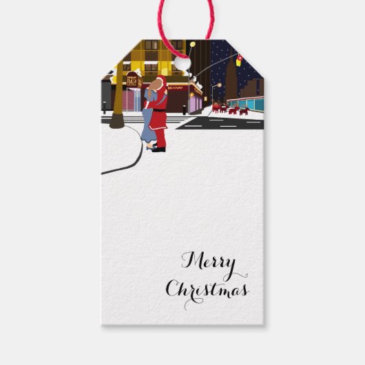 Sinterklusje op Broadway kerstcadeaus Cadeaulabel (Voorkant)