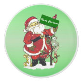 Sinterklusjes voor gezelschapsdieren kerst keramische knop (Voorkant)