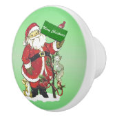 Sinterklusjes voor gezelschapsdieren kerst keramische knop (Rechts)