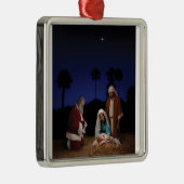 Sinterknielen bij geboorte - vierkant versieren metalen ornament (Rechts)