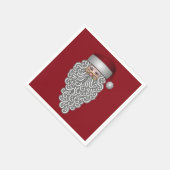 Sinterkop met krullende baard servet (Hoek)