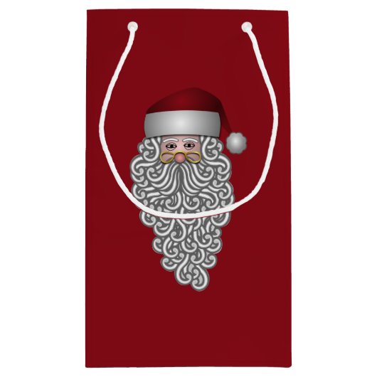 Sinterkop met krullende rode kleine cadeautas (Achterkant)