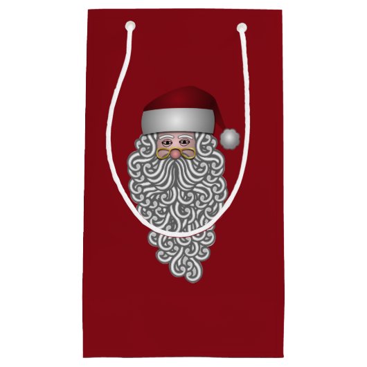 Sinterkop met krullende rode kleine cadeautas (Voorkant)