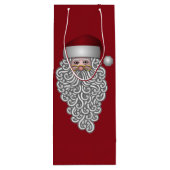 Sinterkop met krullende rode wijn wijn cadeautas (Achterkant)