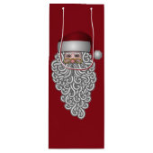Sinterkop met krullende rode wijn wijn cadeautas (Voorkant)
