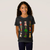 Sinterlabrador kerstboomverlichting ELF rendiertje T-shirt (Voorkant volledig)
