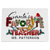 Sinterleraar kerstman, naam favoriete Vakantie Groot Cadeauzakje (Voorkant)