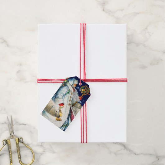 Sinterloopjongen met Beren Cadeaulabel (Met Touw)