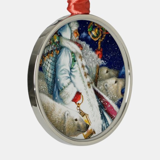 Sinterloopjongen met Beren Metalen Ornament (Rechts)